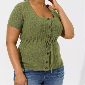 Torrid Size 3 (22-24) Vegan Cashmere Pullover Square Neck Sweater